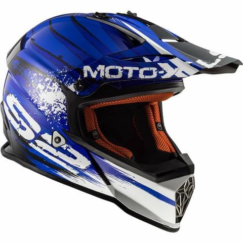 LS2 Offroad Helmet MX437 Matt Blue White Destination Moto