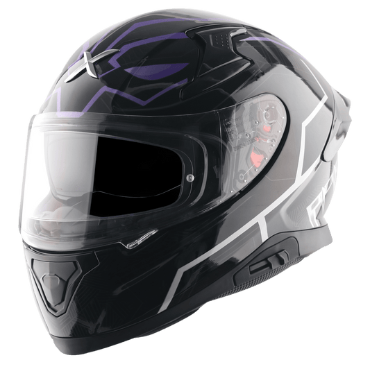 Destination Moto Apex Marvel Black Panther Helmet Black Purple