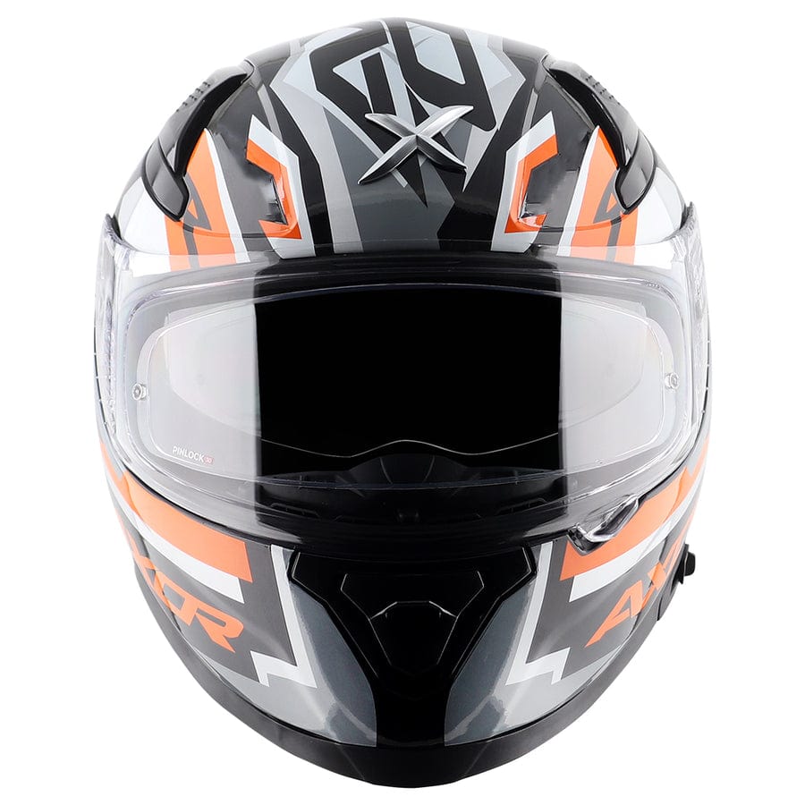 Axor Helmets Axor Apex Streak Gloss Black Orange Helmet