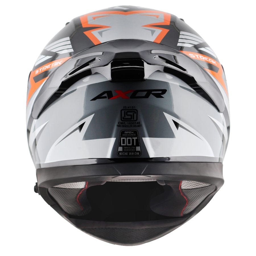 Axor Helmets Axor Apex Streak Gloss Black Orange Helmet