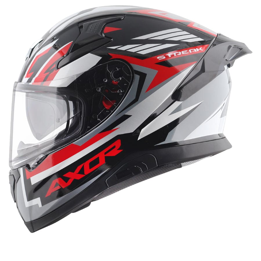 Axor Helmets Axor Apex Streak Gloss Black Red Helmet