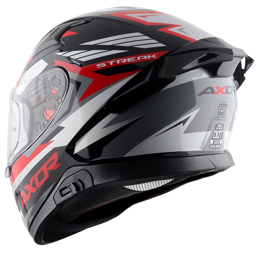 Axor Helmets Axor Apex Streak Gloss Black Red Helmet