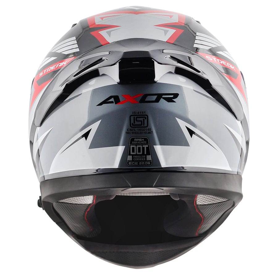 Axor Helmets Axor Apex Streak Gloss Black Red Helmet