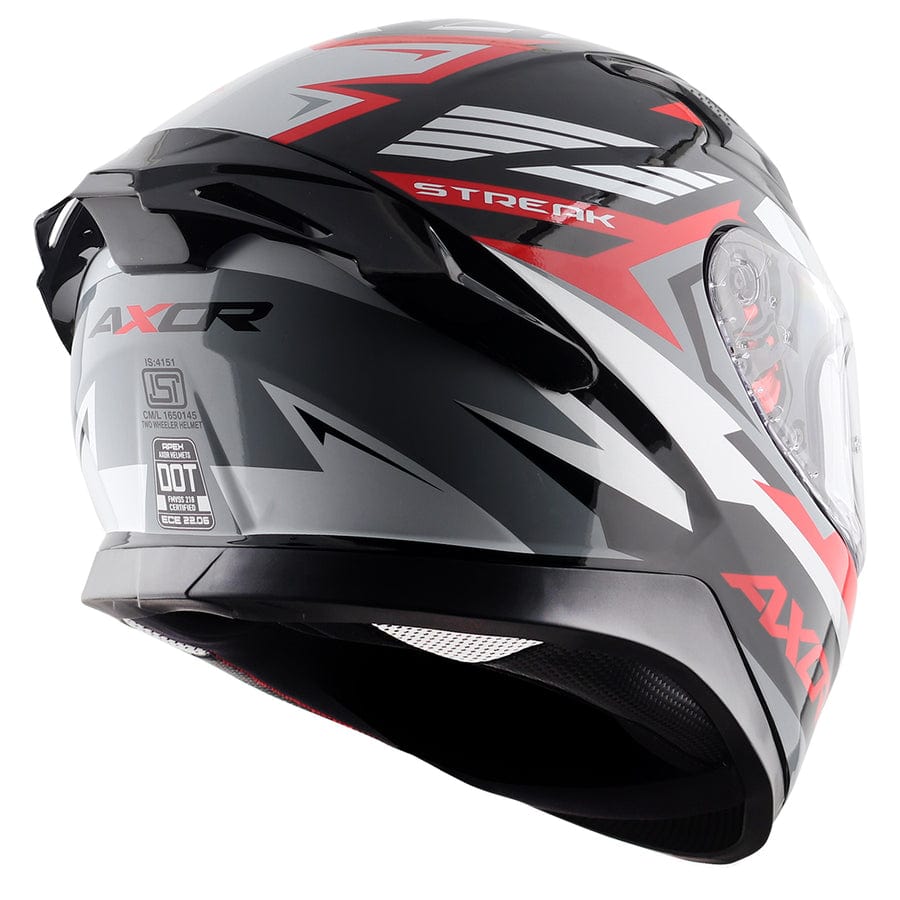 Axor Helmets Axor Apex Streak Gloss Black Red Helmet