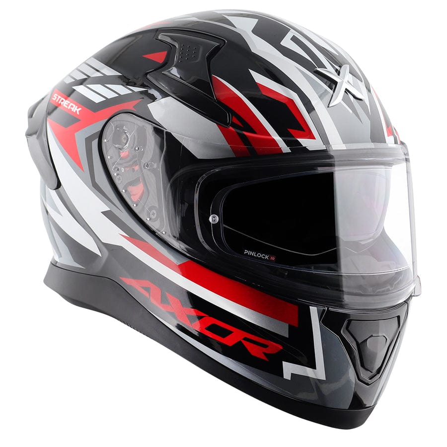 Axor Helmets Axor Apex Streak Gloss Black Red Helmet