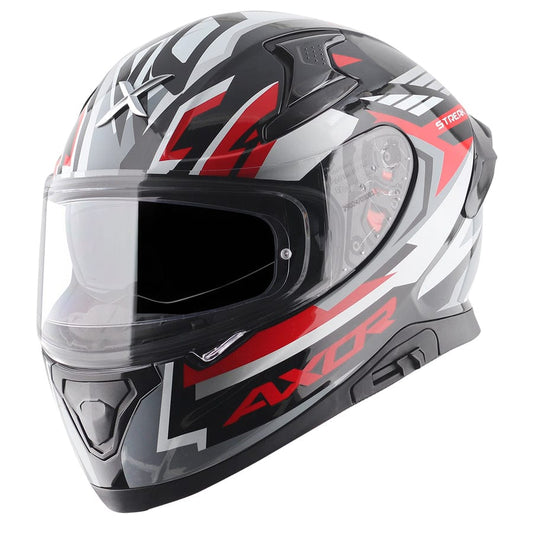 Axor Helmets Axor Apex Streak Gloss Black Red Helmet