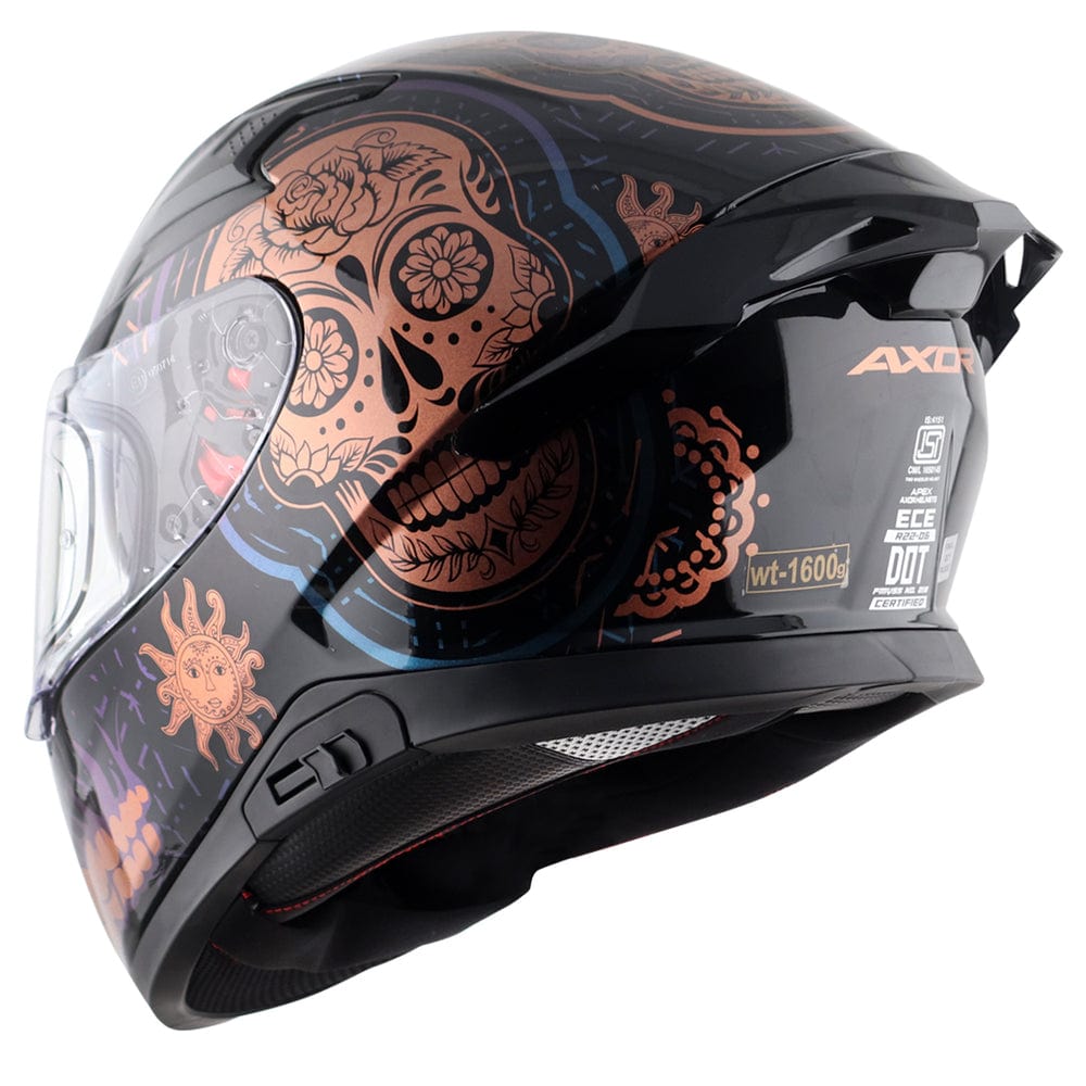 Axor Helmets Axor Apex Trance Gloss Black Gold Helmet