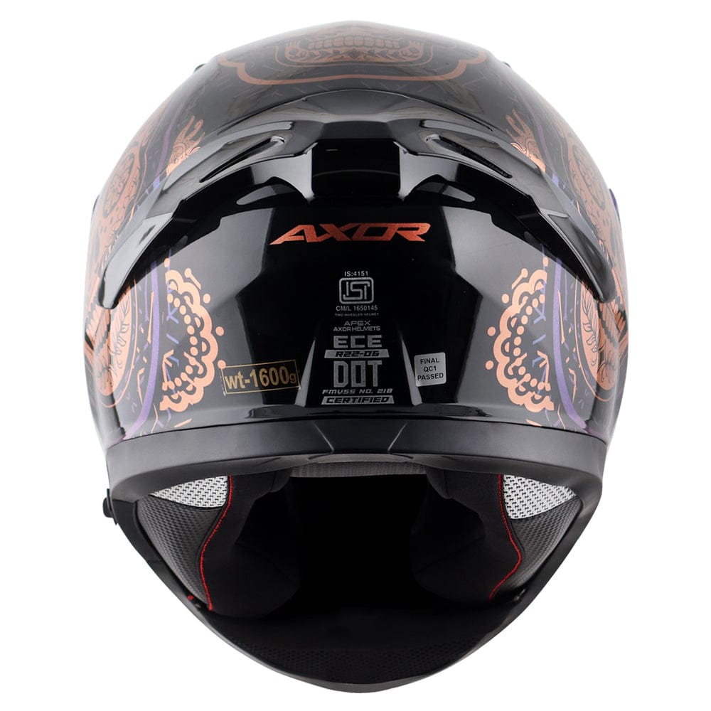 Axor Helmets Axor Apex Trance Gloss Black Gold Helmet