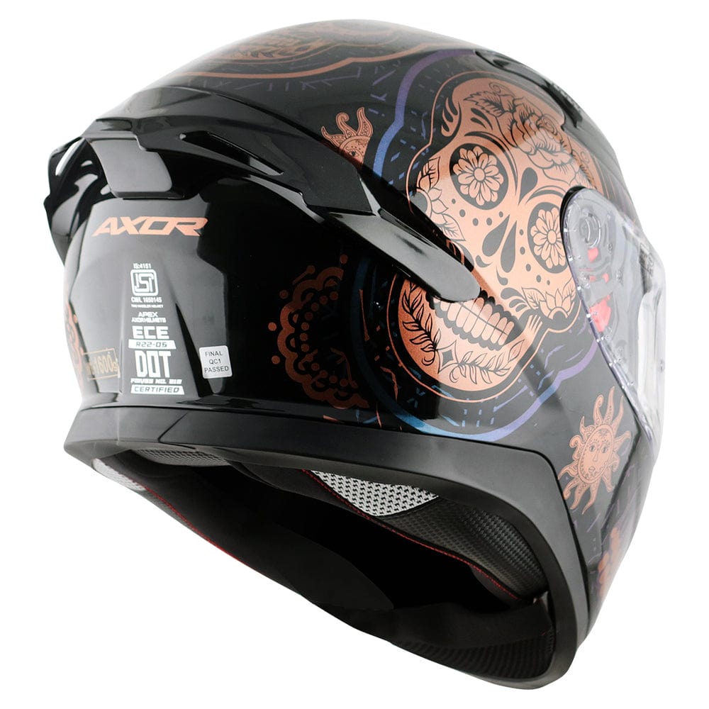 Axor Helmets Axor Apex Trance Gloss Black Gold Helmet