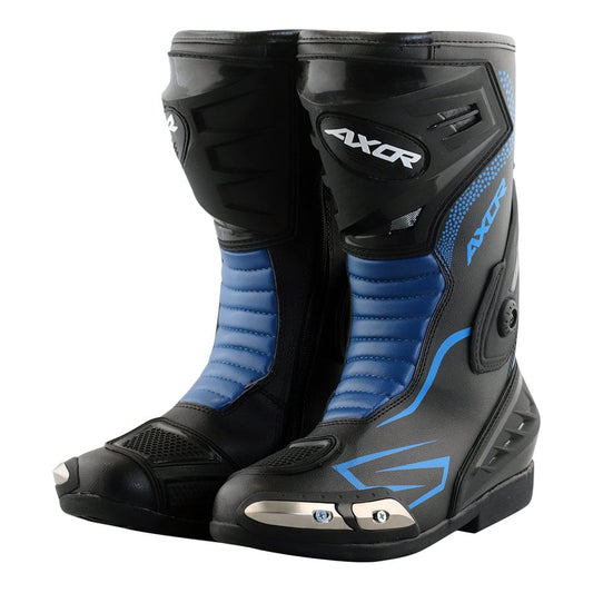 Destination Moto Axor Slipstream Riding Boots Black Blue