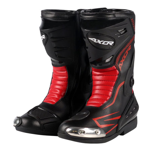 Destination Moto Axor Slipstream Riding Boots Black Red