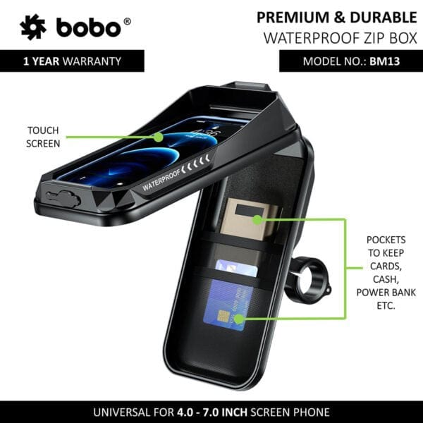 Destination Moto BOBO BM13 Waterproof Motorcycle Mobile Mount