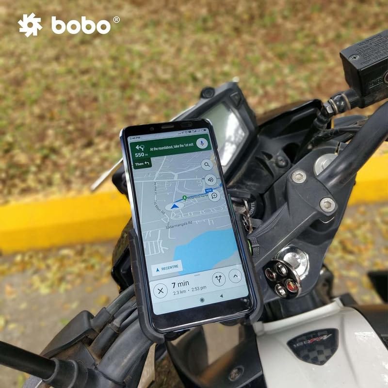 Destination Moto BOBO BM4 PRO Jaw-Grip Bike Phone Holder with Vibration Controller Motorcycle Mobile Mount