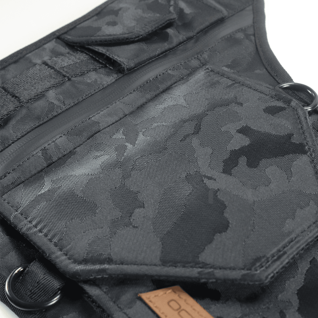 Destination Moto Carbonado Vector Leg Pouch (Black Camo)