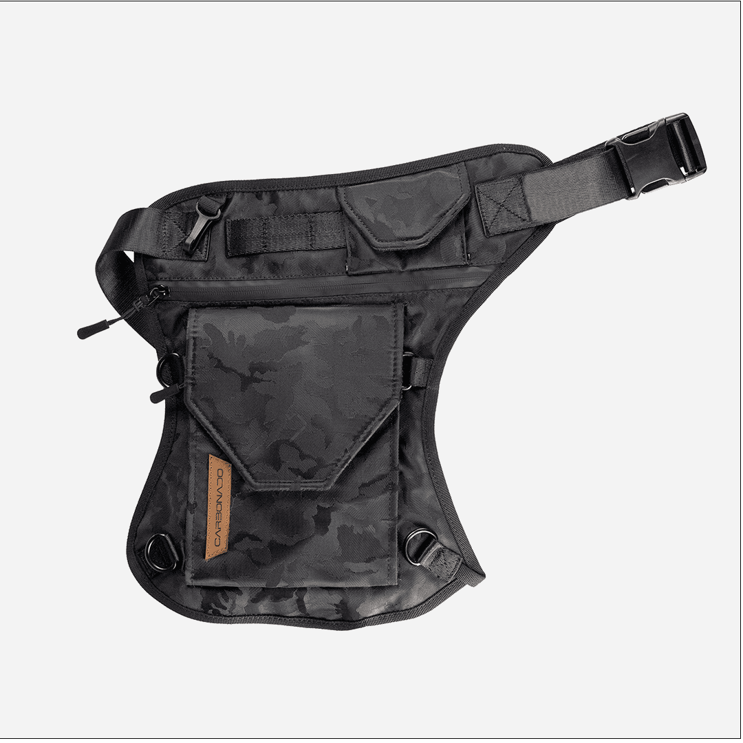 Destination Moto Carbonado Vector Leg Pouch (Black Camo)