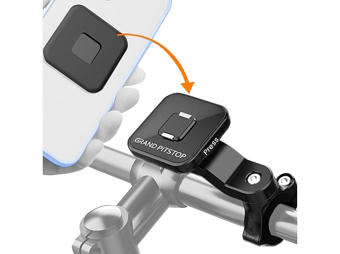 Destination Moto Grandpitstop  Quick Lock GEN-1 with in-built MAGNETIC LOCK Technology Handlebar Motorcycle Mobile Holder