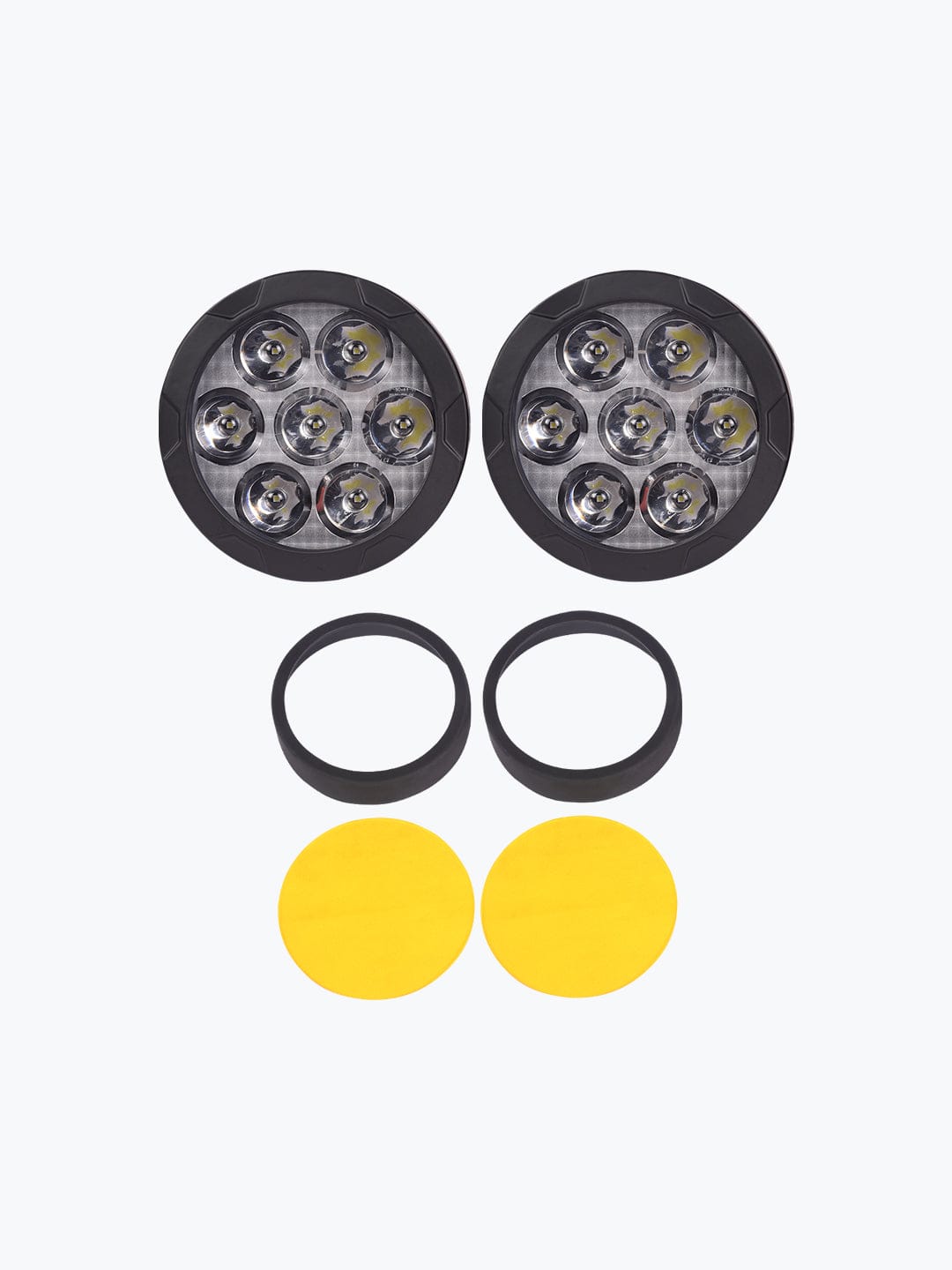 Destination Moto HJG 7 LED PREMIUM ROUND FOG LIGHT WITH BRIGHTNESS CONTROLLER