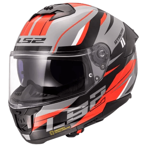 Destination Moto LS2 FF320 STREAM II BOLT MATT BLACK GREY RED HELMET