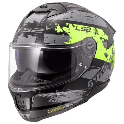 Destination Moto LS2 FF320 STREAM II GLOSS NOISY YELLOW BLACK HELMET