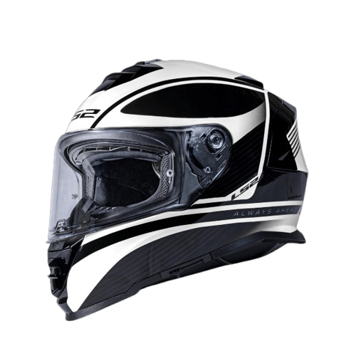 Destination Moto LS2 FF800 Storm II Dodger Gloss Black White Helmet