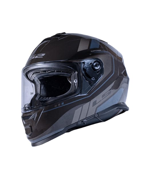 Destination Moto LS2 FF800 Storm II Fist Gloss Black Grey Helmet