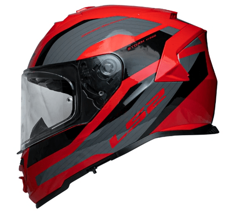 Destination Moto LS2 FF800 Storm II Rocker Gloss Black Grey Red Helmet