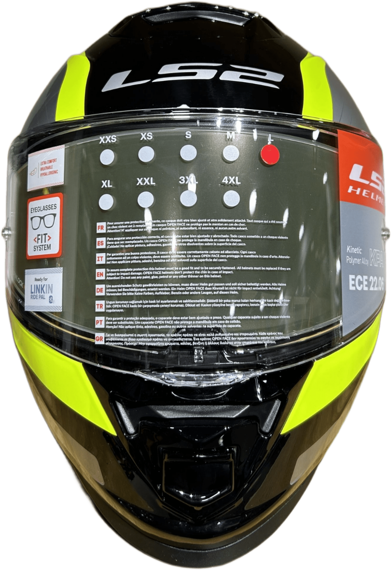 Destination Moto LS2 FF800 Storm II Rocker Silver Hi Viz Yellow Gloss Helmet