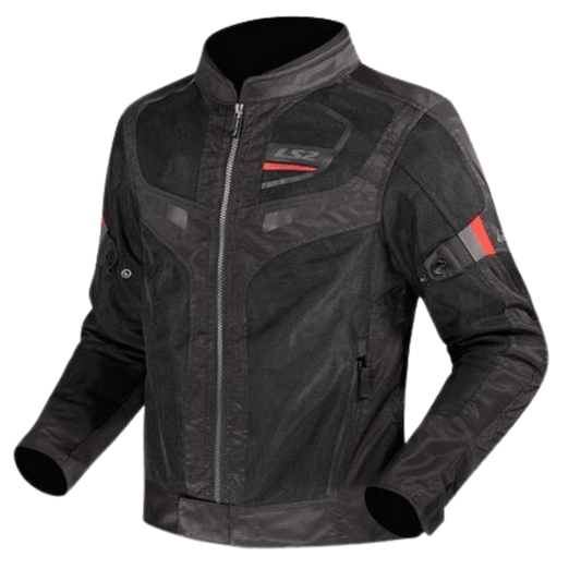 Destination Moto LS2 GARDA AIR MAN RIDING JACKET BLACK RED