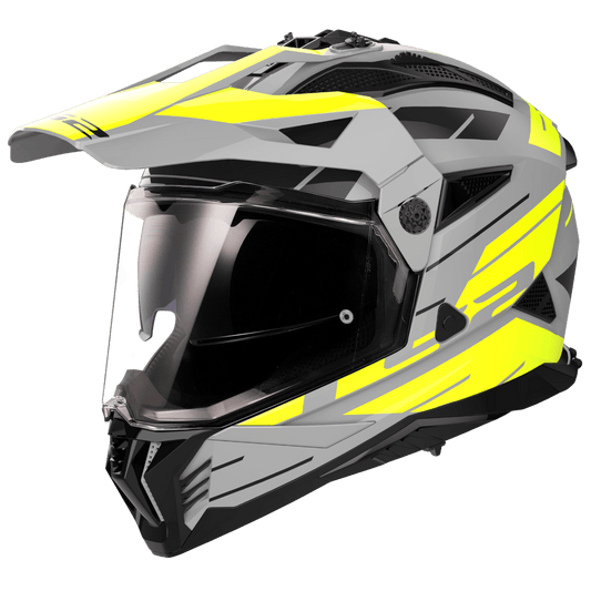 Destination Moto LS2 MX436 PIONEER II NAMIB MATT GREY NEON