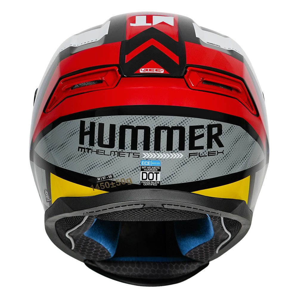 Destination Moto MT HUMMER FLEX GLOSS WHITE BLUE RED HELMET