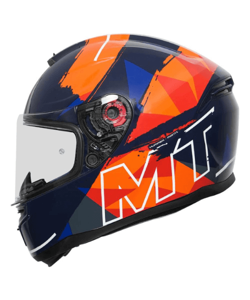 Destination Moto MT HUMMER MONTI GLOSS ORANGE BLUE HELMET