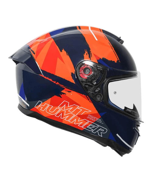 Destination Moto MT HUMMER MONTI GLOSS ORANGE BLUE HELMET