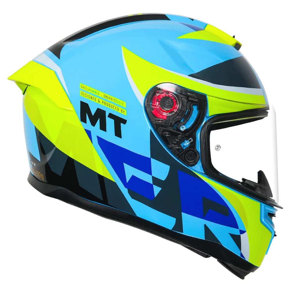 Destination Moto MT HUMMER OASIS GLOSS BLUE NEON HELMET