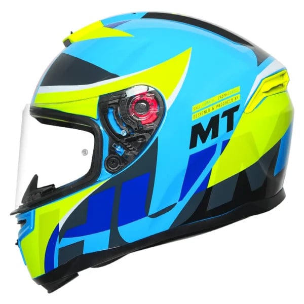 Destination Moto MT HUMMER OASIS GLOSS BLUE NEON HELMET