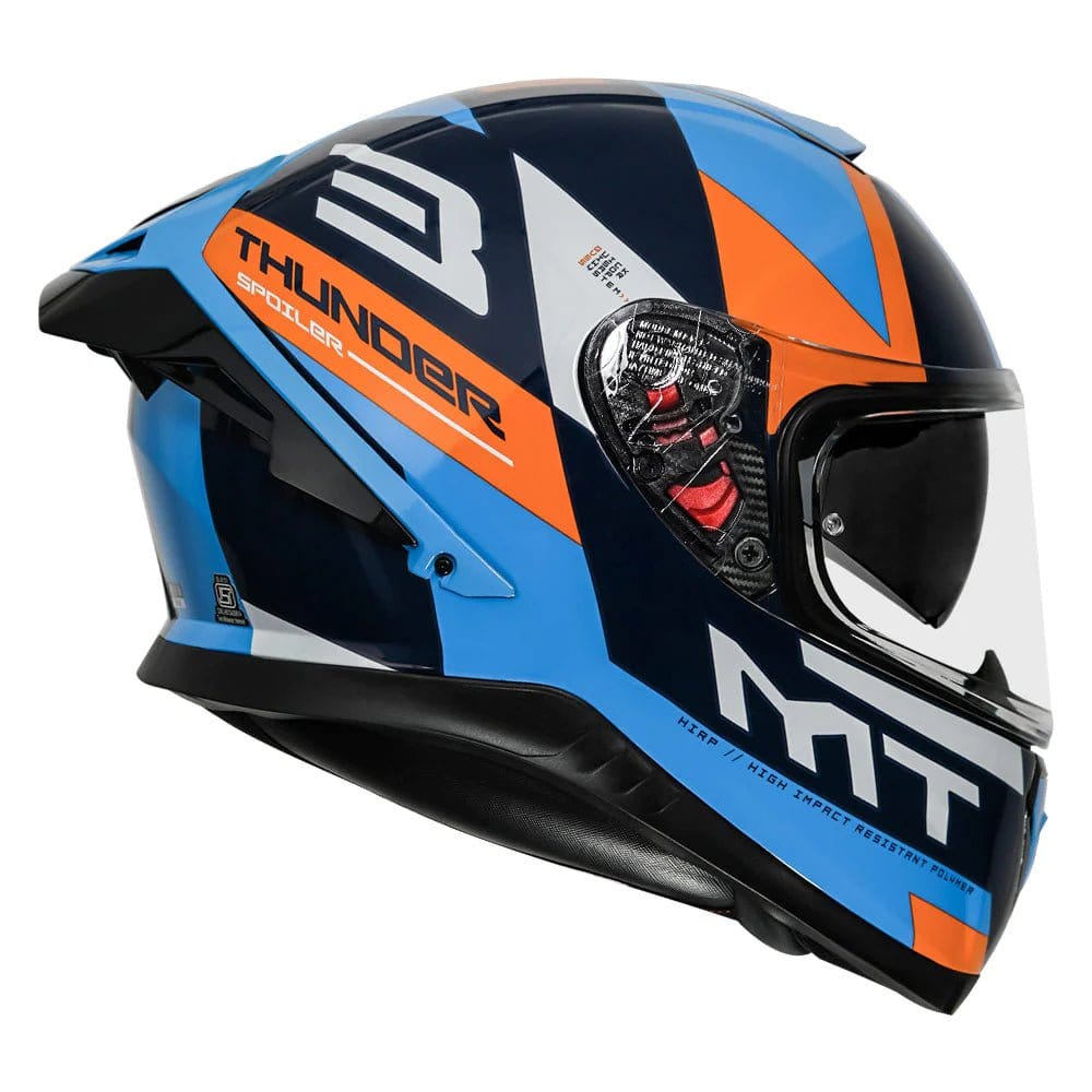 Destination Moto MT Thunder 3 SV Pro Calipso Gloss Blue Orange Helmet