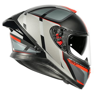 Destination Moto MT THUNDER 3 SV PRO NOVA MATT GREY RED HELMET