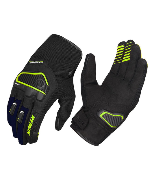 Destination Moto Rynox Helium GT 2 Gloves Black Hi-Viz Green