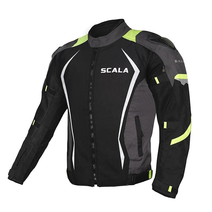 Destination Moto Scala Brave Riding Jacket Black Neon