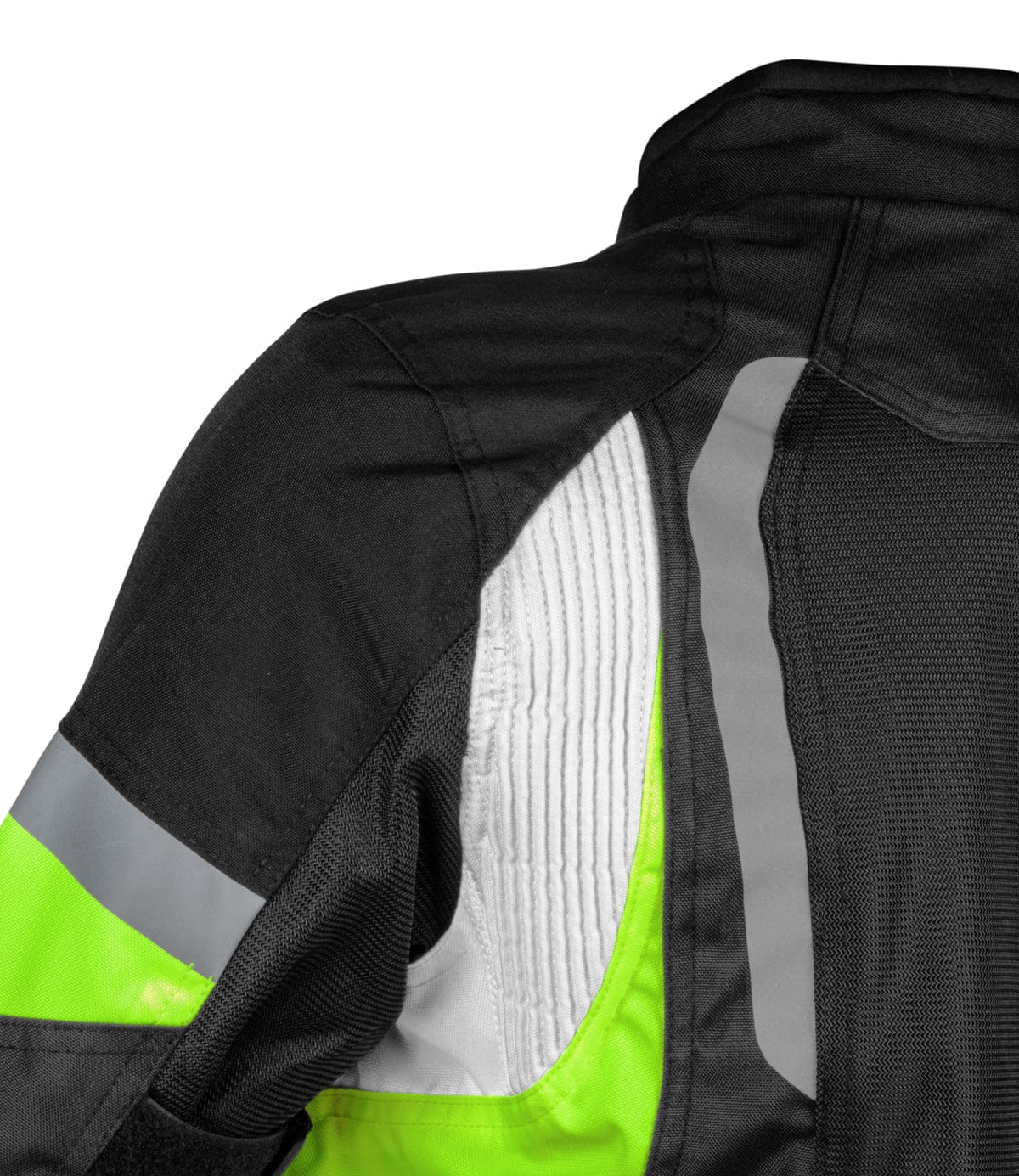 Destination Moto TORNADO PRO 4 JACKET - CE CERTIFIED CLASS A BLACK HI VIZ GREEN