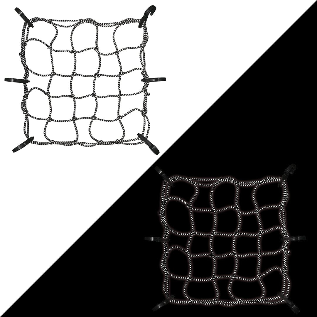 Destination Moto VIATERRA REFLECTIVE BUNGEE TIE DOWN NET (12″ X 12″)