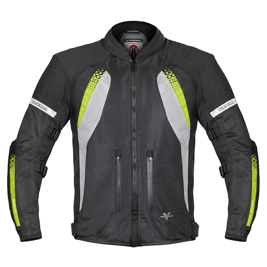 Destination Moto VIATERRA SPENCER – STREET MESH MOTORCYCLE RIDING JACKET BLACK NEON YELLOW