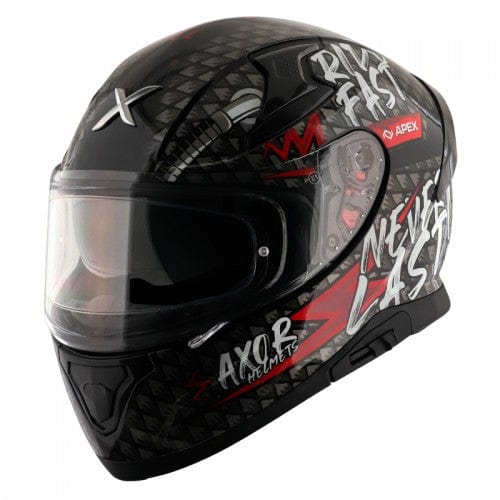 Axor Helmets Axor Apex Ride Fast Gloss Black Red Helmet