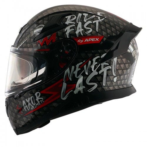 Axor Helmets Axor Apex Ride Fast Gloss Black Red Helmet