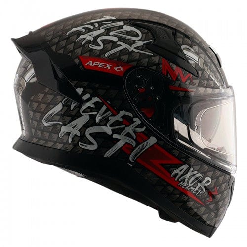 Axor Helmets Axor Apex Ride Fast Gloss Black Red Helmet