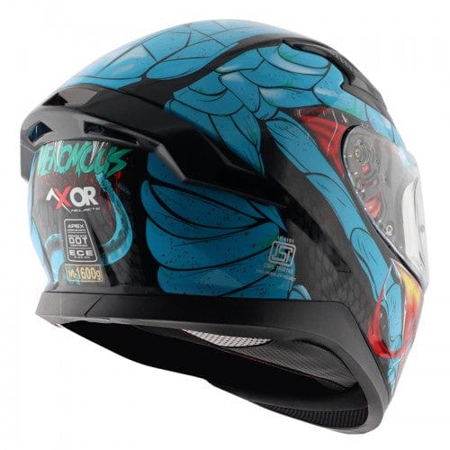 Axor Helmets Axor Apex Venomous Gloss Black Neon Blue Helmet