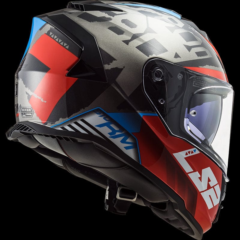 LS2 FF800 Storm Sprinter Black Red Titanium Gloss Helmet