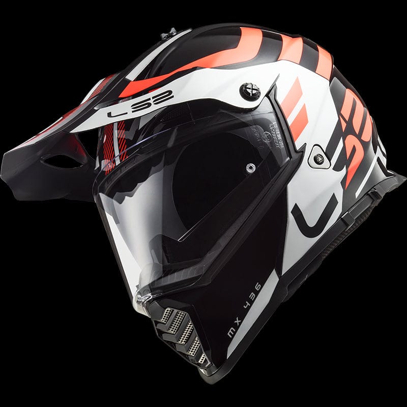 LS2 MX436 PIONEER EVO Adventurer Gloss Black White Helmet – Destination Moto