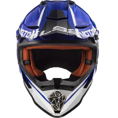 Blue and white discount dirt bike helmets